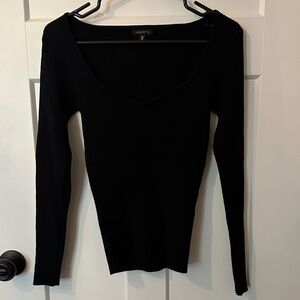 Dynamite Women's Long Sleeve Black Top